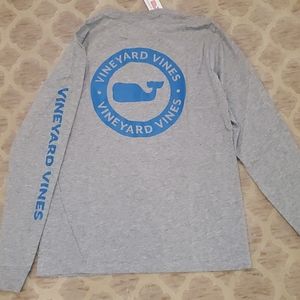 Vineyard Vines Whale Dot Pocket Long Sleeve tshirt